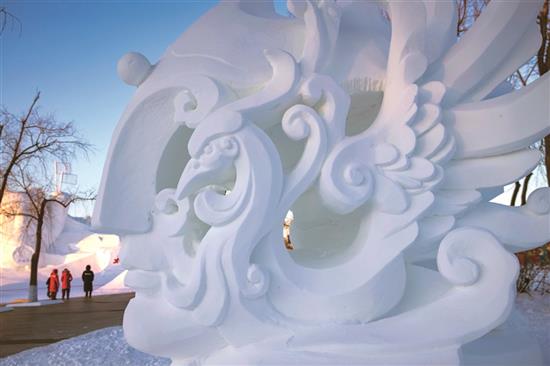 沐鸣2在线首页第二十八届全国雪雕比赛在冰城落幕